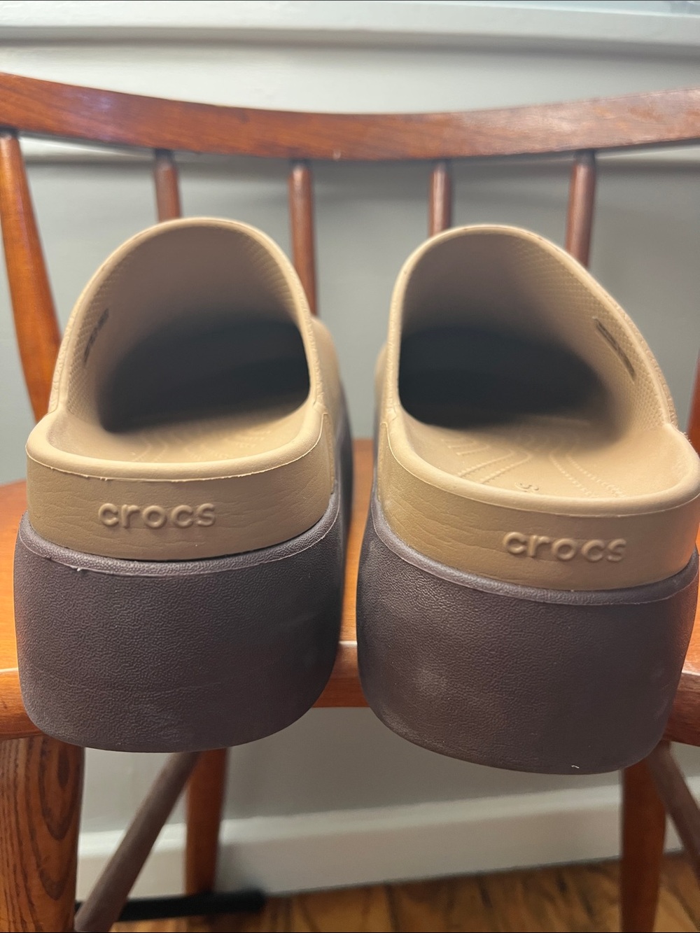 Crocs Dylan Platform Clog Sepia Brown Women’s Size 9 Chunky Slip On Sandals EUC - Picture 5 of 11